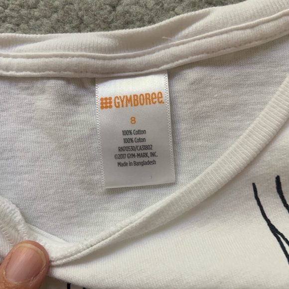 Gymboree White Dancer Leg Warmer Girls Short Sleeve Tee - Picture 3 of 3